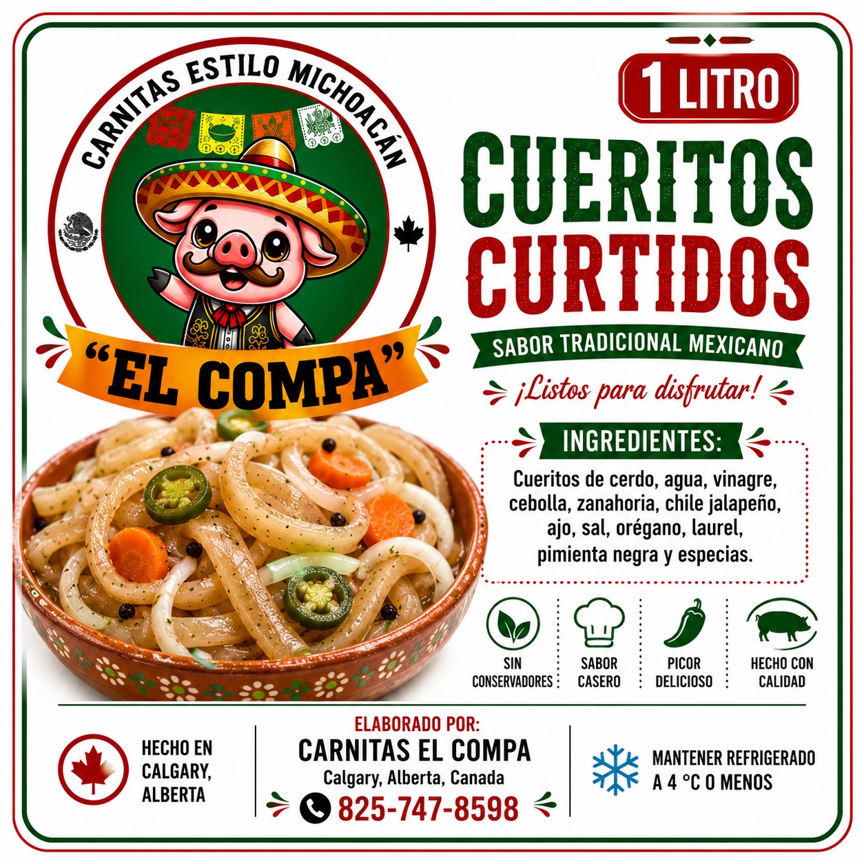 Cueritos Curtidos — 1 litro