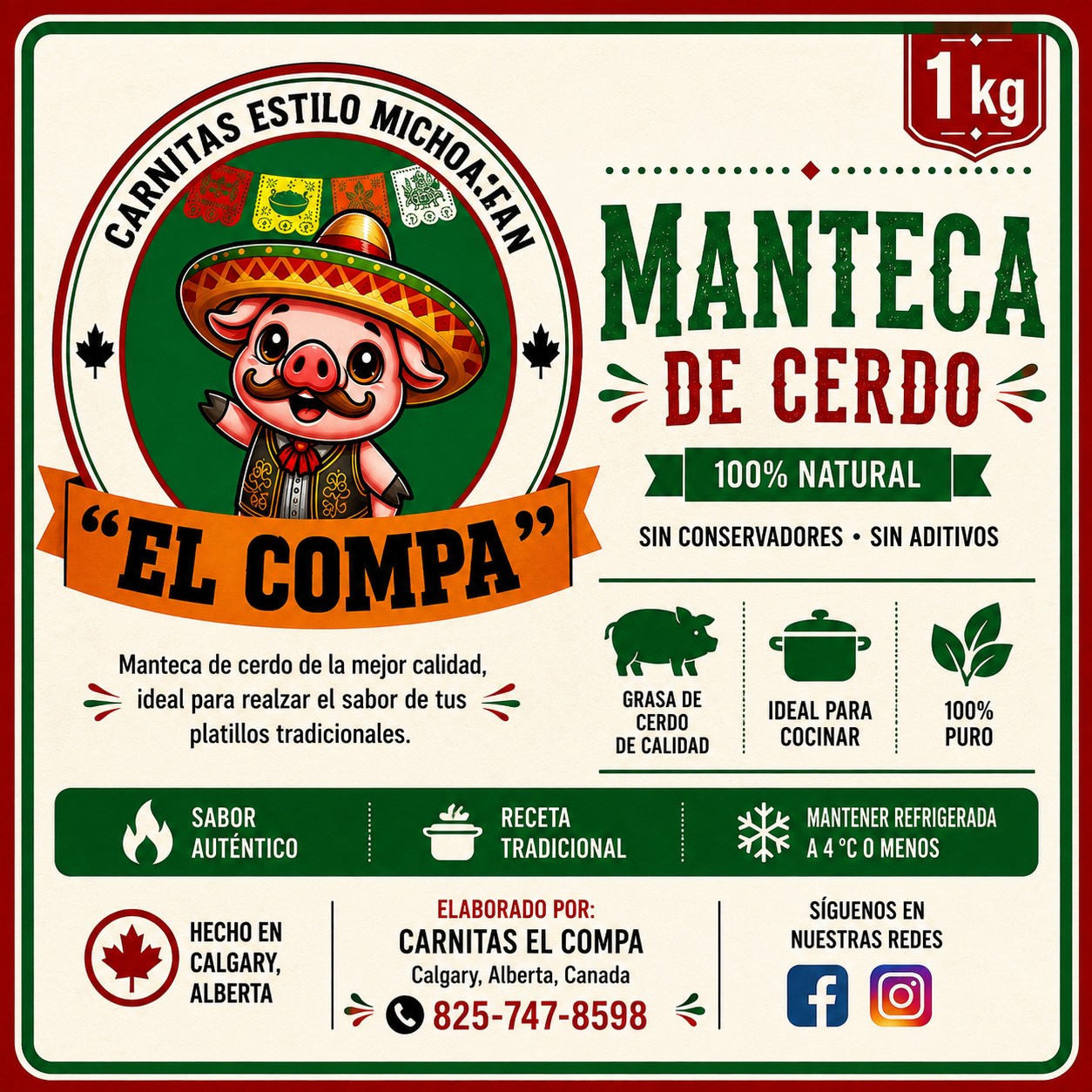 Manteca de Cerdo — 1 kg